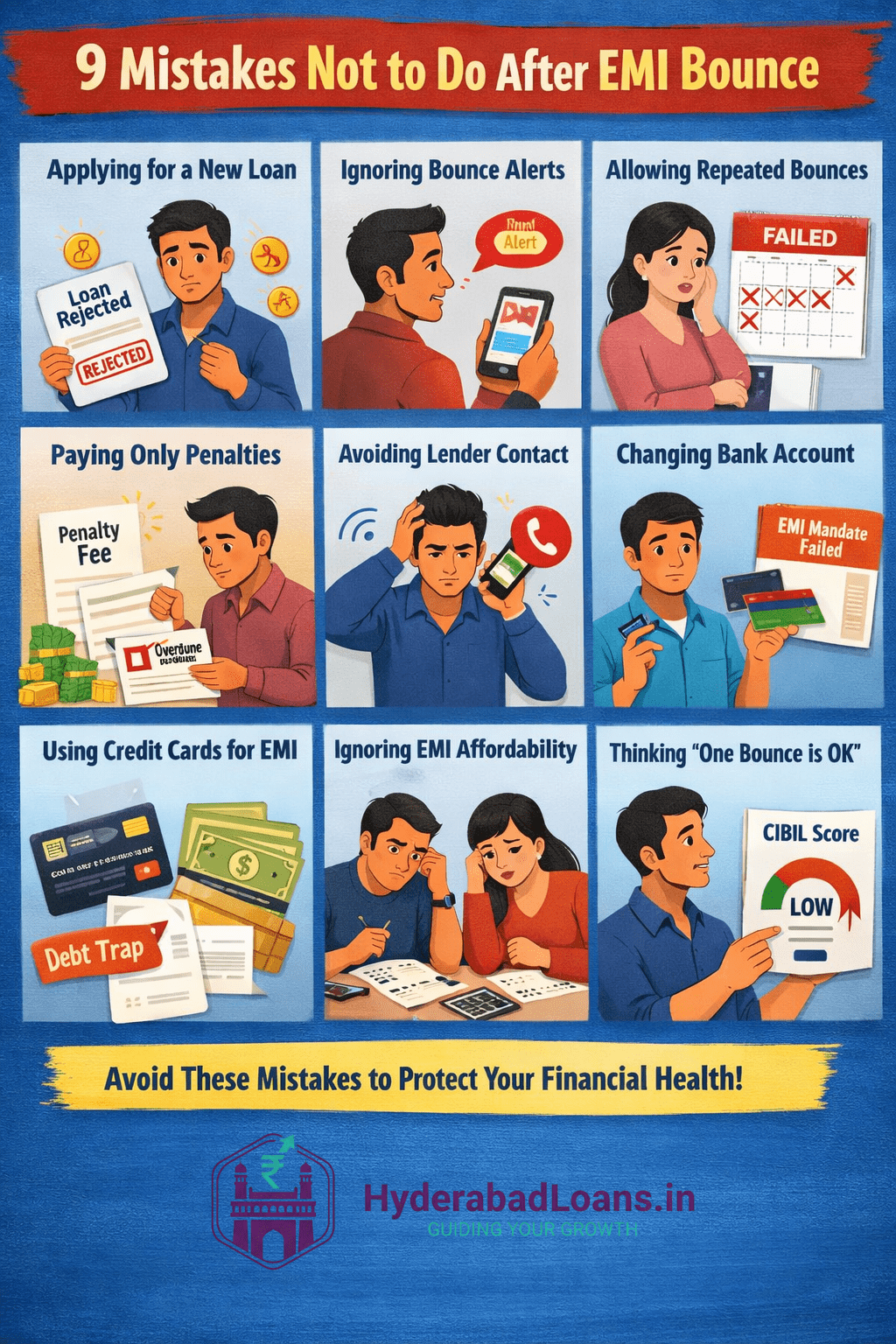 Mistakes Not to Do After EMI Bounce IN INDIA