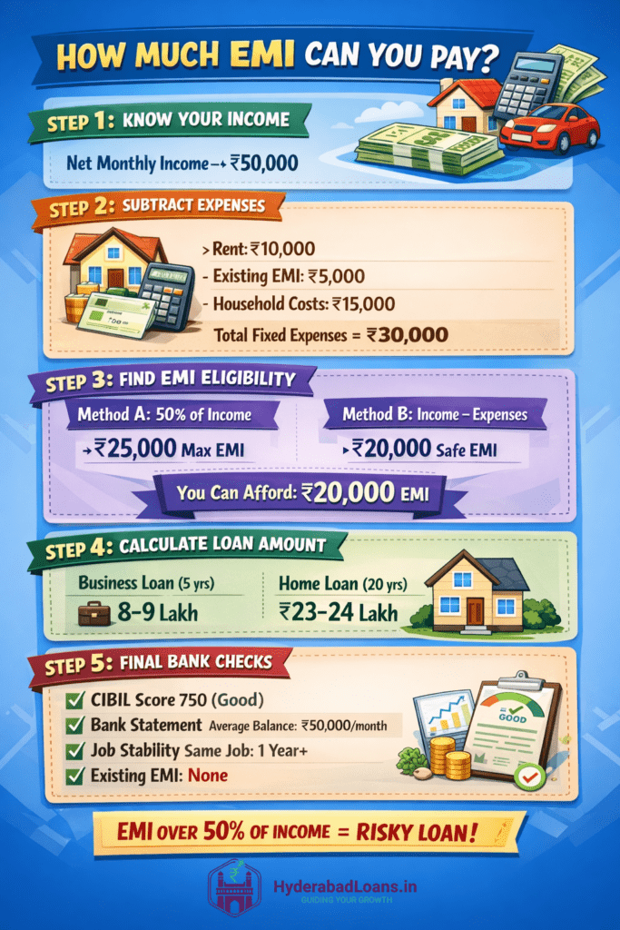 how banks verify your loan eligibility emi tenure